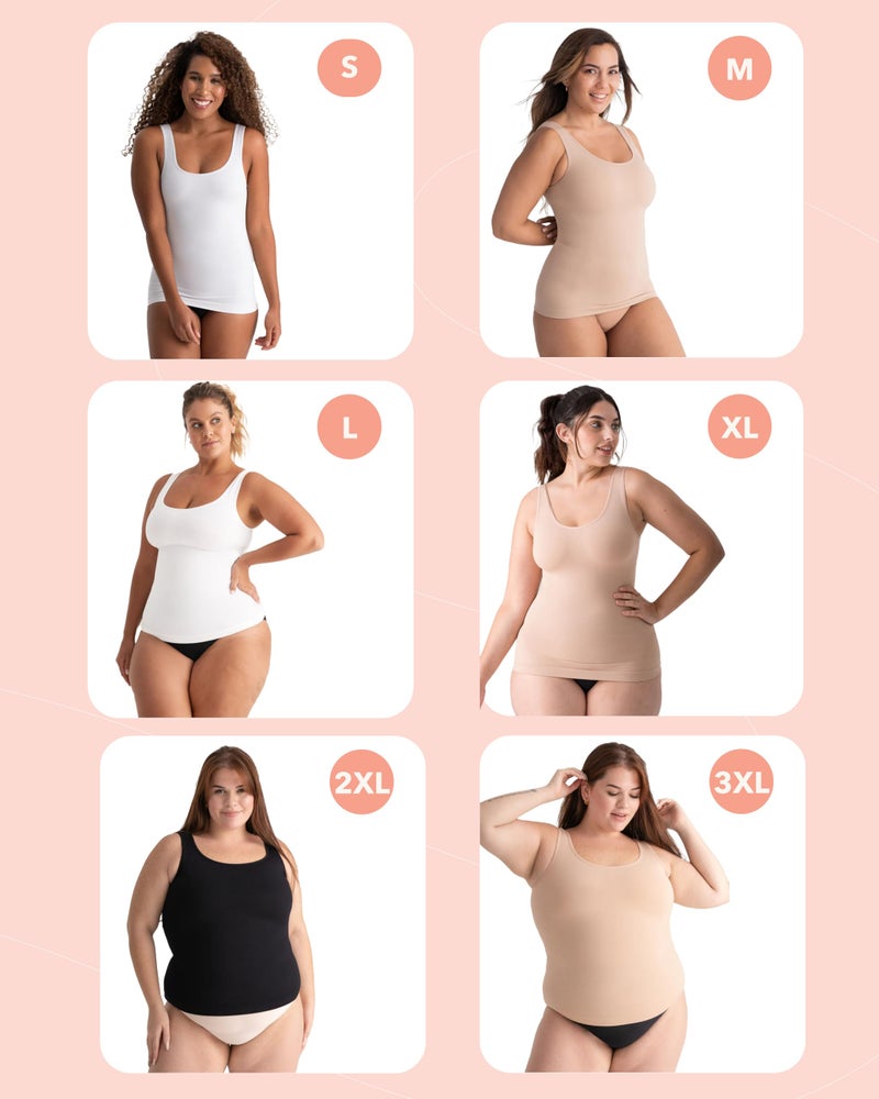 SHAPERMINT Womens Tops - Scoop Neck Cami Body Shaper for Women, Shapewear Tummy Control, Camisole Tank Tops for Women - Image 3